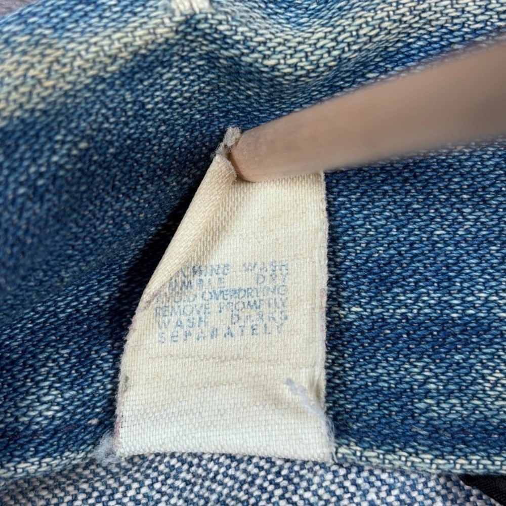 Wrangler Trucker Jacket 126MJ Mens 42 M-L Blue No-Fault Denim USA 70s Sanforset - Picture 4 of 12